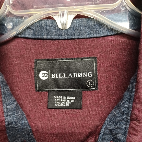 Billabong Short Sleeve Polo Shirt Men's Sz L - Picture 3 of 7